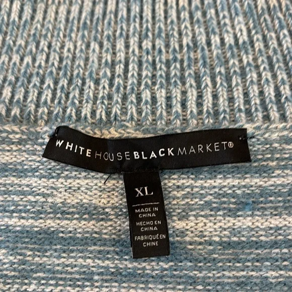 White House Black Market WHBM Blue Sweater Dress XL - Picture 4 of 6